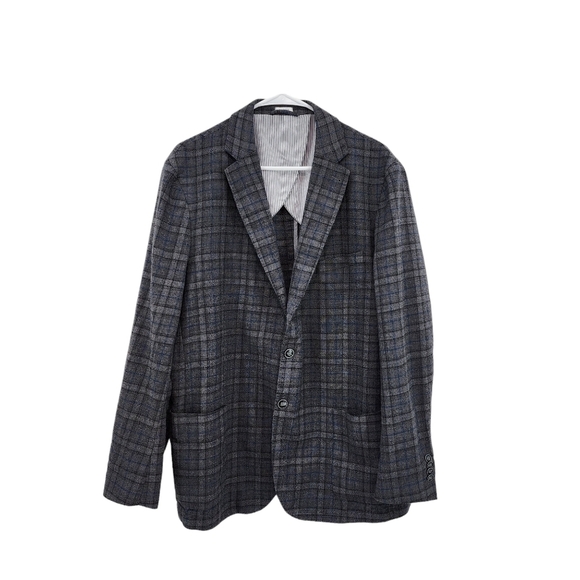 Peter Millar Men's Wool Blend Plaid Blazer - XL